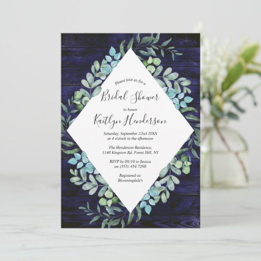 Botanische groen Eucalyptus Vrijgezellenfeest Kaart (Staand voorkant)