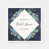 Botanische groen Eucalyptus Vrijgezellenfeest Servet (Voorkant)