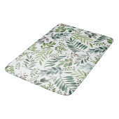 Botanische groen laat Waterverf over  Badmat (Gekanteld)