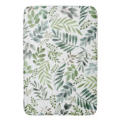 Botanische groen laat Waterverf over  Badmat (Voorkant Verticaal)