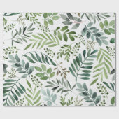 Botanische groen laat Waterverf over  Cadeaupapier (Vlak)