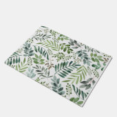 Botanische groen laat Waterverf over   Deurmat (Schuin)