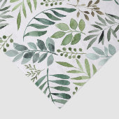 Botanische groen laat Waterverf over Tissuepapier (Detail)