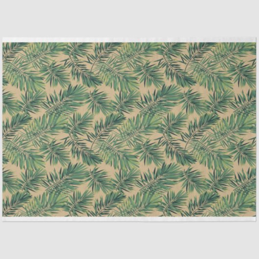 Botanische groen op Tan Tissuepapier (Voorkant)