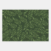 Botanische groen rood en groene kerst inpakpapier vel (Voorkant 2)