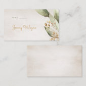 Botanische groen rustieke escort kaarten plaatskaartje (Voorkant / Achterkant)