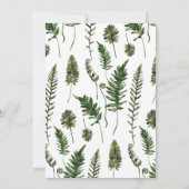 Botanische Groene 18e Verjaardag Uitnodiging (Achterkant)