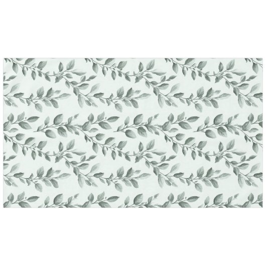 Botanische groene blad patroon keuken tafelkleed (Voorkant (Horizontaal))