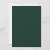 Botanische groene blad waterverf bruiloft kaart (Achterkant)