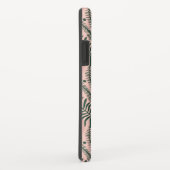 Botanische groene bladeren en monogram roze Case-Mate iPhone case (Achterkant/rechts)