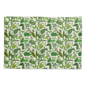 Botanische groene bladeren laten het oliepatroon m kussensloop (Achterkant)