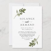 Botanische groene bladeren naar achteren en naar v kaart (Voorkant)