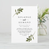 Botanische groene bladeren naar achteren en naar v kaart (Staand voorkant)