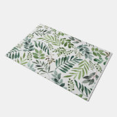 Botanische groene bladeren    WatercolorDoormat Deurmat (Schuin)