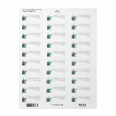 Botanische Groene Boho Trouw Retouradres Etiket (Full Sheet)