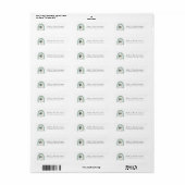 Botanische Groene Boog Bloemetuin Bruiloft Etiket (Full Sheet)