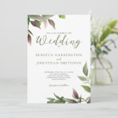 Botanische Groene Bourgundy Foto Weddenschap (Staand voorkant)