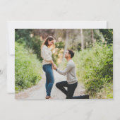 Botanische Groene Elegante Foto Bruiloft Save The Date (Achterkant)