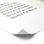 Botanische groene en goudkristallen Poster (Hoek)