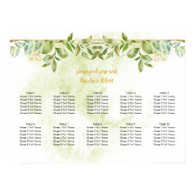 Botanische groene en goudkristallen Poster