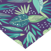 Botanische groene en Paarse flespatronen Korte Tafelloper (Hoek)