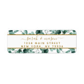 Botanische groene Eucalyptus Return Address Label (Voorkant)