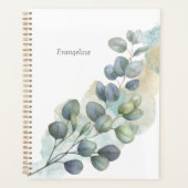 Botanische groene eucalyptus Waterverf Planner (Voorkant)