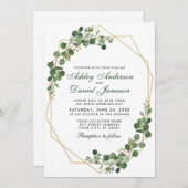 Botanische groene Eucalyptus Weddenschap Geometris Kaart (Voorkant / Achterkant)