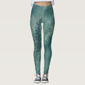 Botanische groene Ferns Leggings (Voorkant)