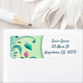 Botanische groene Floral Etiket (Insitu)