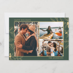 Botanische Groene Goud Drie Fotokerstfeestdag