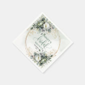 Botanische Groene Gouden Bruiloftsfeest Servetten (Hoek)
