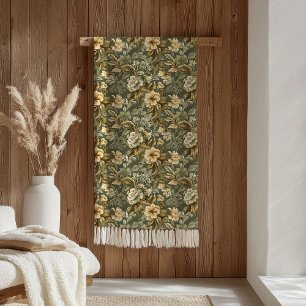 Botanische groene gouden deken luxe pastel touch