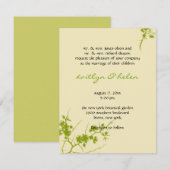 Botanische, groene homo's, uitnodiging tot huwelij (Voorkant / Achterkant)