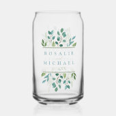 Botanische Groene Huwelijk Blikvorm Glas (Voorkant)