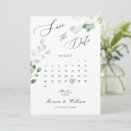 Botanische Groene Huwelijkskaart 'Save The Date' Save The Date