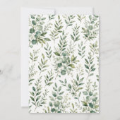 Botanische Groene Huwelijksuitnodiging Kaart (Achterkant)
