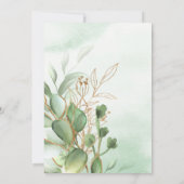 Botanische Groene Jongens Baby Shower Kaart (Achterkant)