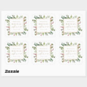 Botanische Groene Kerst Bruidsborrel Vierkante Sticker (Vel)
