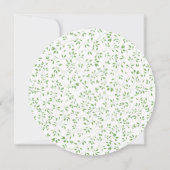 Botanische groene Leaf Baby Brunch Invitation Kaart (Achterkant)