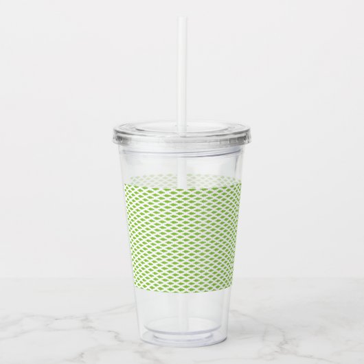 Botanische groene mapjes set acryl drinkbeker (Voorkant)