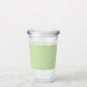 Botanische groene mapjes set acryl drinkbeker (Achterkant)