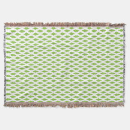 Botanische groene mapjes set deken