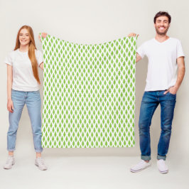 Botanische groene mapjes set fleece deken