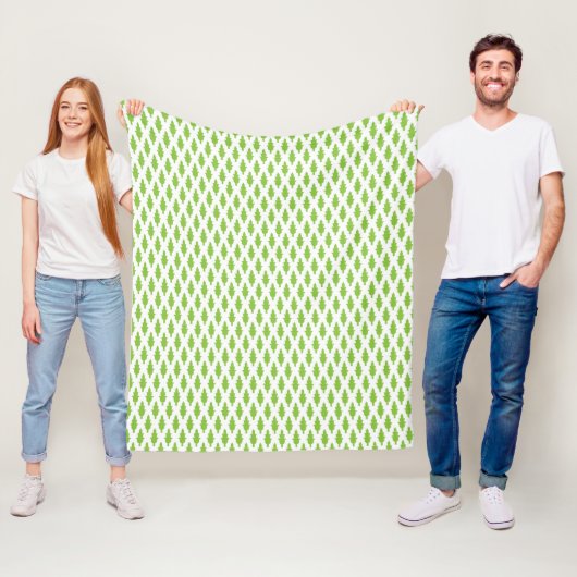 Botanische groene mapjes set fleece deken (In situ)