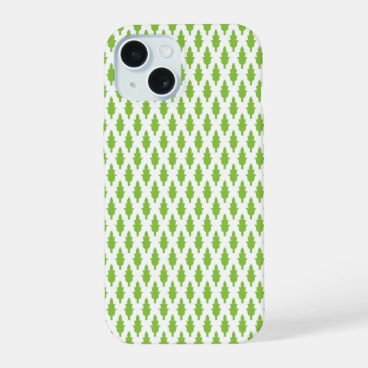 Botanische groene mapjes set iPhone 15 case (Achterkant)