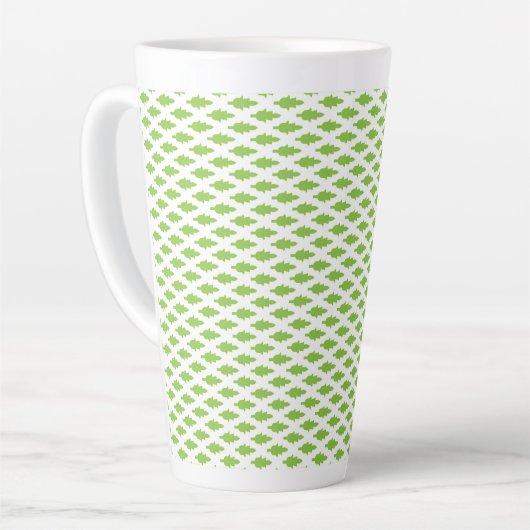 Botanische groene mapjes set latte mok (Linkerhoek)