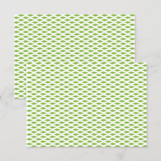 Botanische groene mapjes set notitiekaartje (Voorkant / Achterkant)