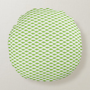 Botanische groene mapjes set rond kussen