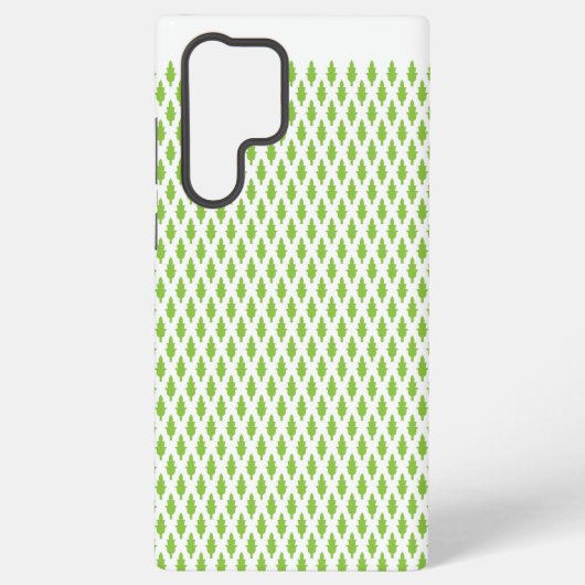 Botanische groene mapjes set samsung galaxy hoesje (Achterkant)
